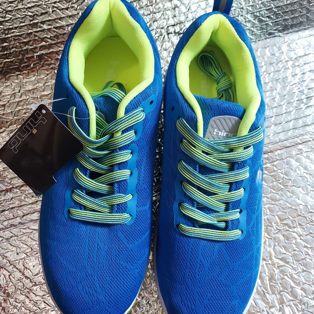 Hind Blue and Neon Green Sneakers